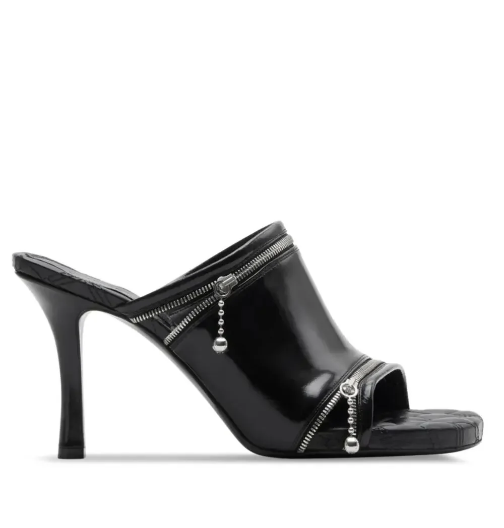 Burberry Peep 85mm leather sandals